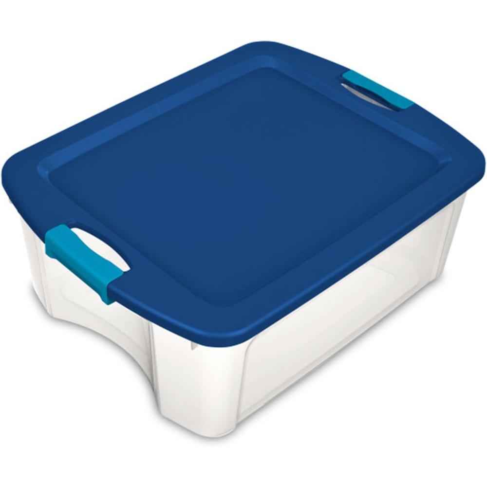 Sterilite 12-Pack Latch and Carry, Clear Plastic Storage Bins with Latching Lids and Full-Grip Handles, 12 Gallon(24 Pack)