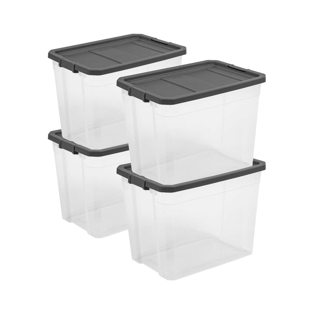Sterilite Box Stacker Modular Clear 16QT 14723V06(108 Quart)