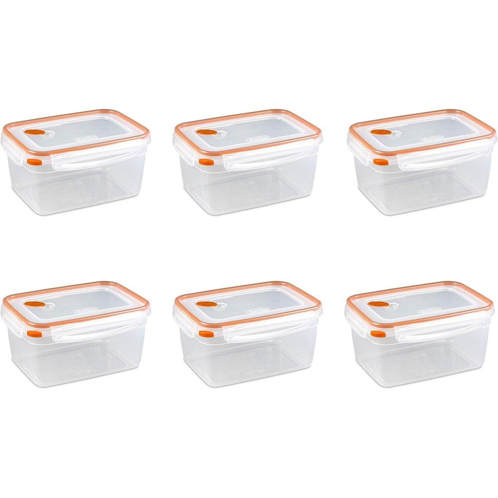 Sterilite 03221106 8.3 Cups Rectangle Ultra-Seal™ Container 6PK(12 Cup)