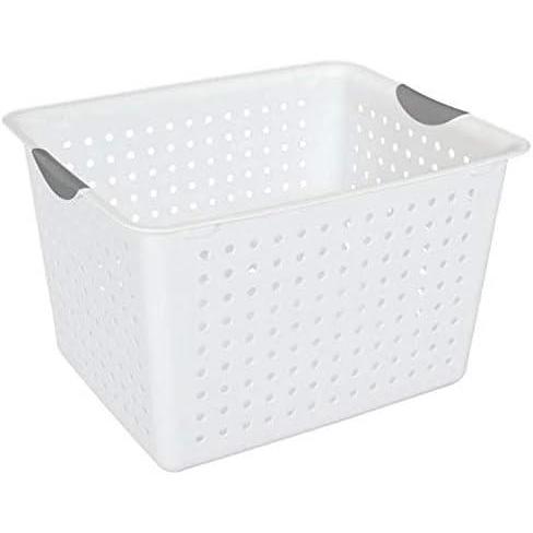 Sterilite Deep & Medium Ultra Plastic Storage Bin Organizer Basket Pair (6 Pack)